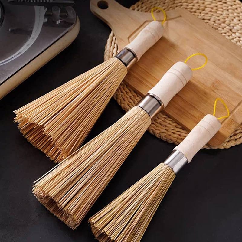 Bamboo kitchen jute leaf mashing cooking broom