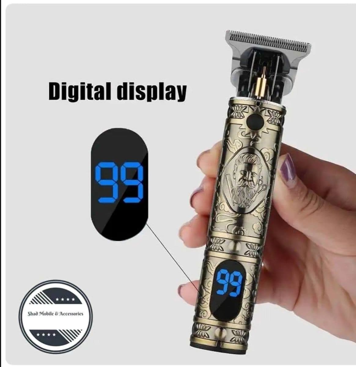 VINTAGE DIGITAL DISPLAY RECHARGEABLE CLIPPER